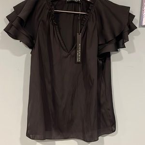 Alice and Trixie blouse , black, size small